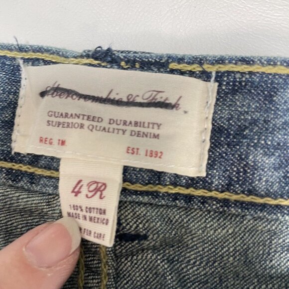 Abercrombie & Fitch Flare Jeans Womens 4 Distressed Cotton Vintage Baggy New - Picture 8 of 13